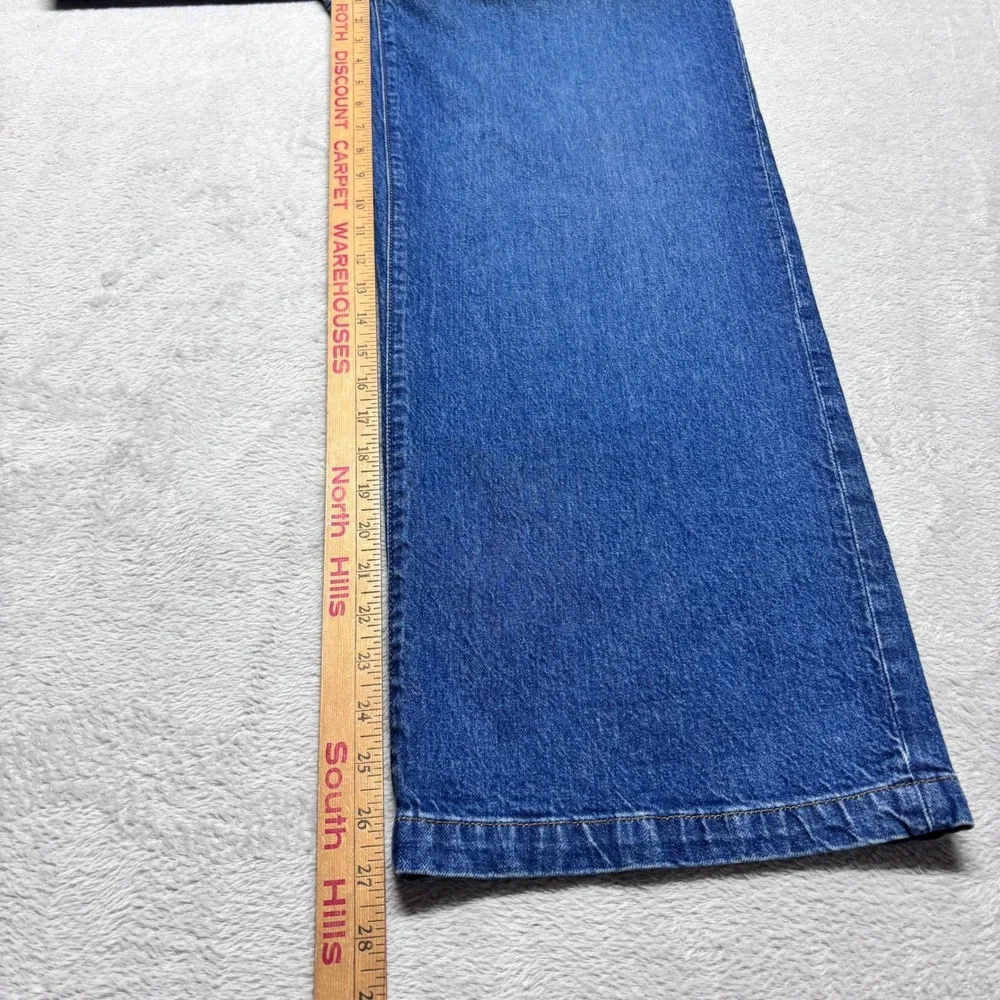 Madewell Jeans Womens 30P The Perfect Vintage Wide-Leg High Rise Patch Pocket
